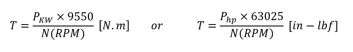 Dynamic torque formula