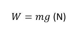 w=mg