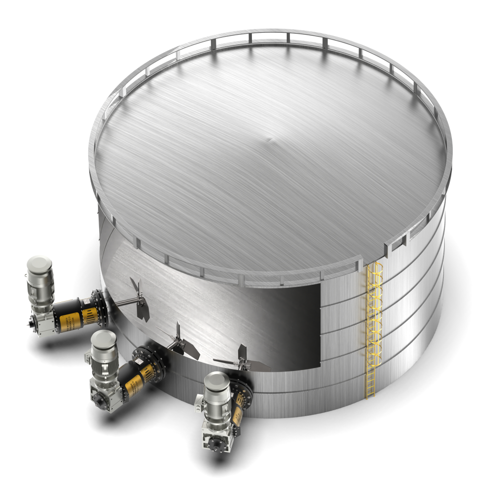 میکسر ساید اینتری Side Entry Mixers به همراه مخزن